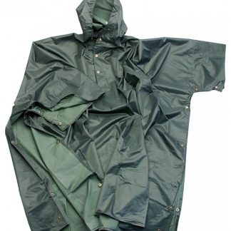 Grüner Poncho aus PVC-Nylon