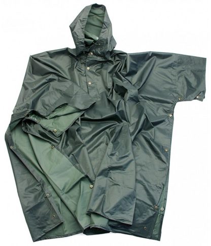 Grüner Poncho aus PVC-Nylon