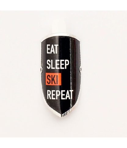 Eat Sleep Ski Repeat Stick Emblem